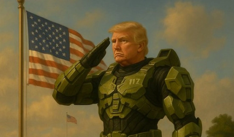 Das weiße Haus zeigt Donald Trump als Halo’s Master Chief